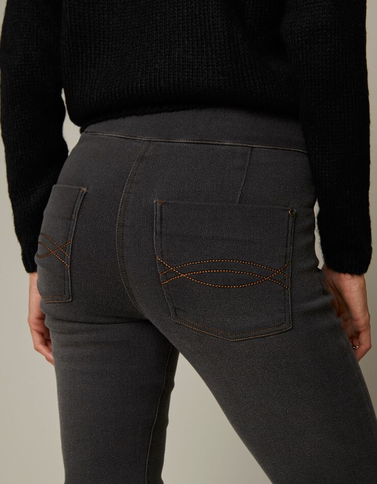 Jegging fuselé ultra stretch, maille effet jean (gris) Jegging fuselé ultra stretch, maille effet jean (gris)