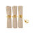 Ronds de serviettes feuillage, métal doré - lot de 4  (doré)