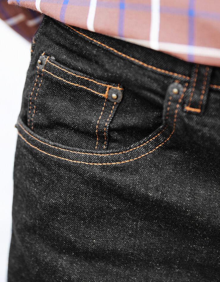 Jean coupe 5 poches extensible coton - entrej. 72 cm (black)
