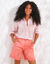 Bermuda uni longueur ajustable (corail clair)