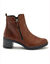 Boots double zip largeur confort (marron)