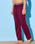 Pantalon pyjama bas droits - lot de 2 (gris + bordeaux)