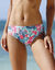 Bas de maillot de bain forme midi imprimé Bawa (aqua / rose)