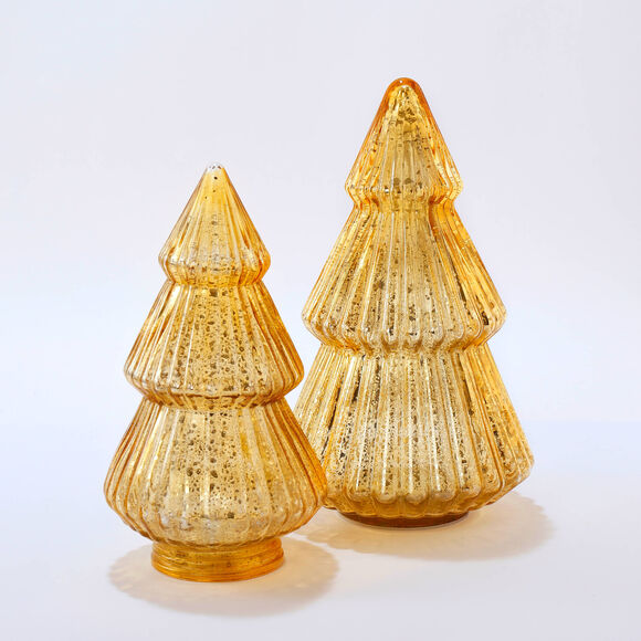Sapin lumineux à LED, verre teinté doré (doré)