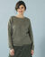 Pull spécial petites, maille perlée (kaki)