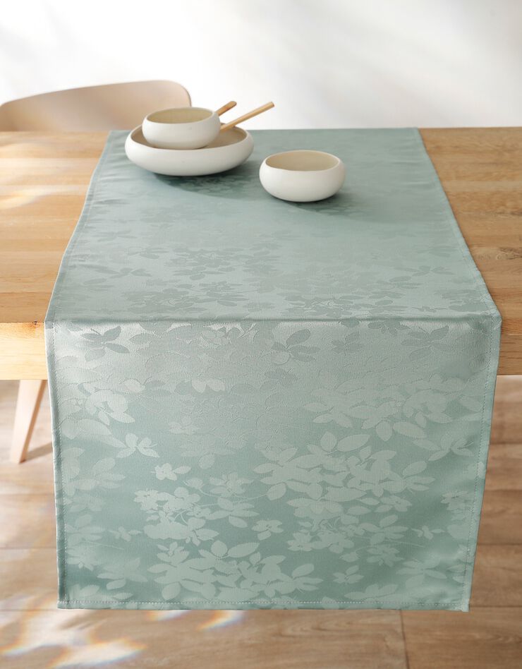 Nappe damassée feuillages Colombine® (eucalyptus)