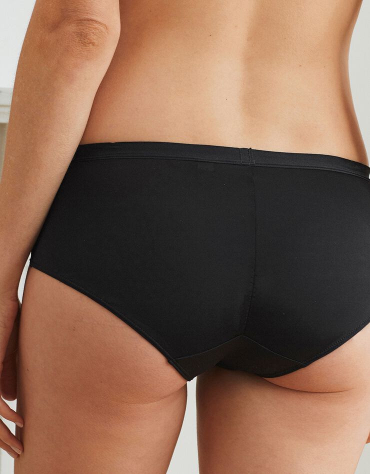 Culotte microfibre forme midi Secret Comfort (noir) Culotte microfibre forme midi Secret Comfort (noir)