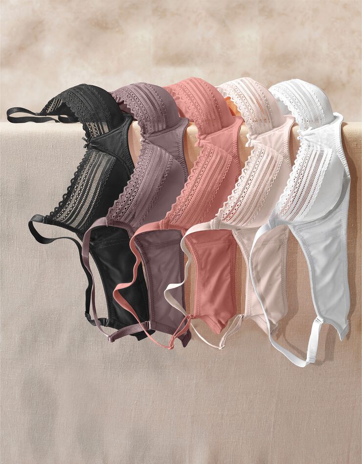 Culotte invisible microfibre et dentelle forme midi Albury - lot de 2  (nude)