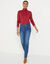Sous-pull uni col roulé stretch (rouge foncé)