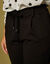Pantalon chino uni, maille milano (noir)