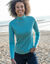 T-shirt col montant uni coton biologique(**) (c&eacute;ladon)