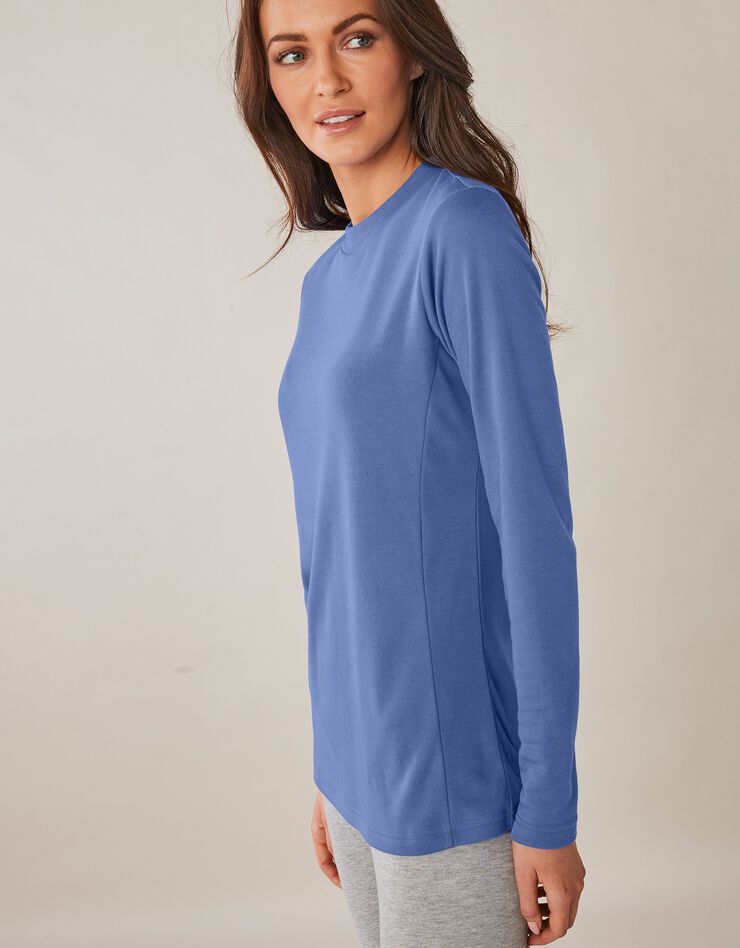 Tee-shirt thermique col montant - manches longues (bleu jean) Tee-shirt thermique col montant - manches longues (bleu jean)