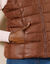 Doudoune déperlante col montant, sans manches (chocolat)