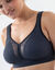 Soutien-gorge dentelle et velours grand maintien - sans armatures (gris)