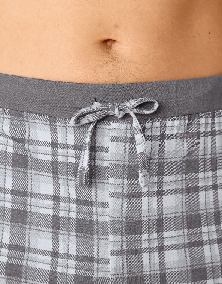 Pantalon pyjama bas droits - lot de 2 (carreaux bleu / carreaux gris)