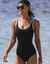 Maillot de bain 1 pièce uni gainant Ilaya (noir)