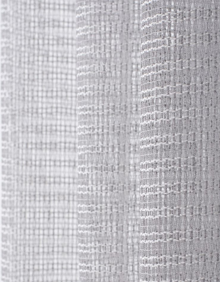 Panneau voilage filet finition oeillets (gris)