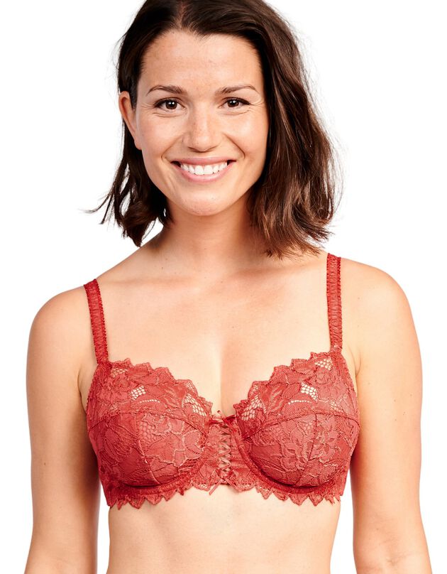 Soutien-gorge uni Arum - avec armatures (rouge) Soutien-gorge uni Arum - avec armatures (rouge)