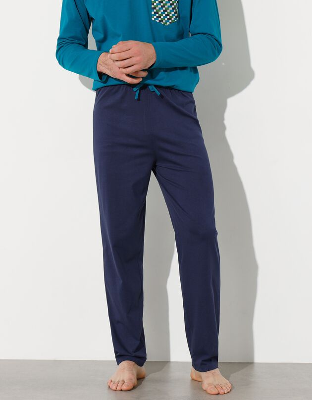 Pantalon pyjama uni marine (marine)
