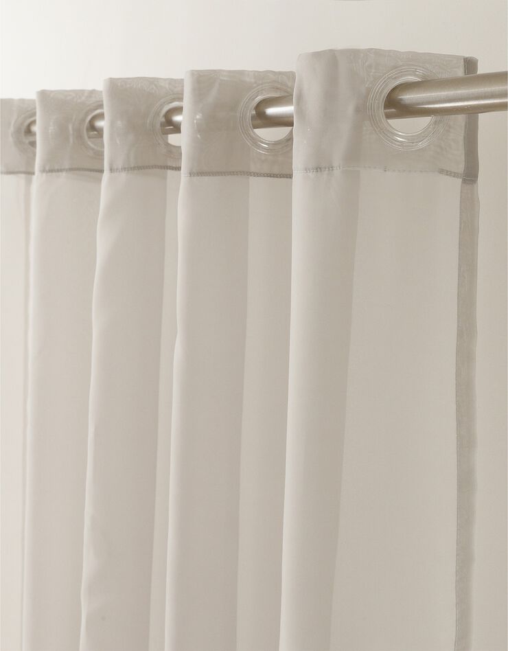 Panneau voile uni finition œillets (gris perle)