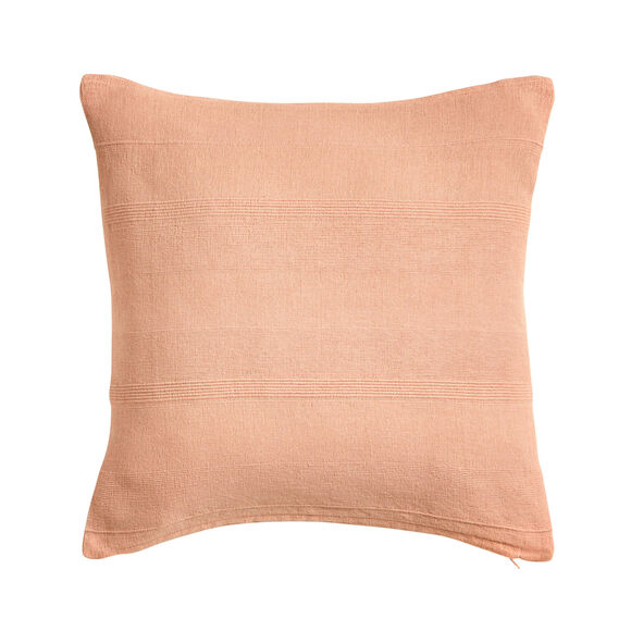Housse coussin unie coton tissage artisanal - lot de 2 (rose)