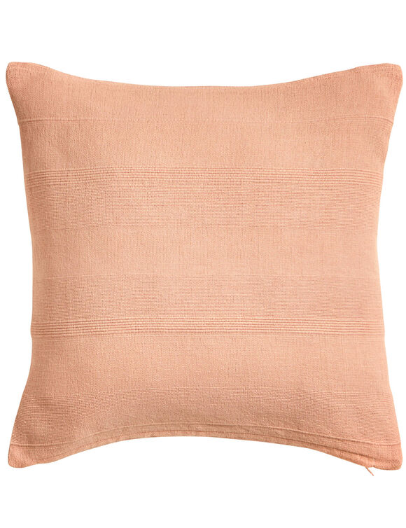 Housse coussin unie coton tissage artisanal - lot de 2 (rose)