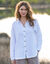 Chemise boutonnée unie, gaze de coton (blanc)
