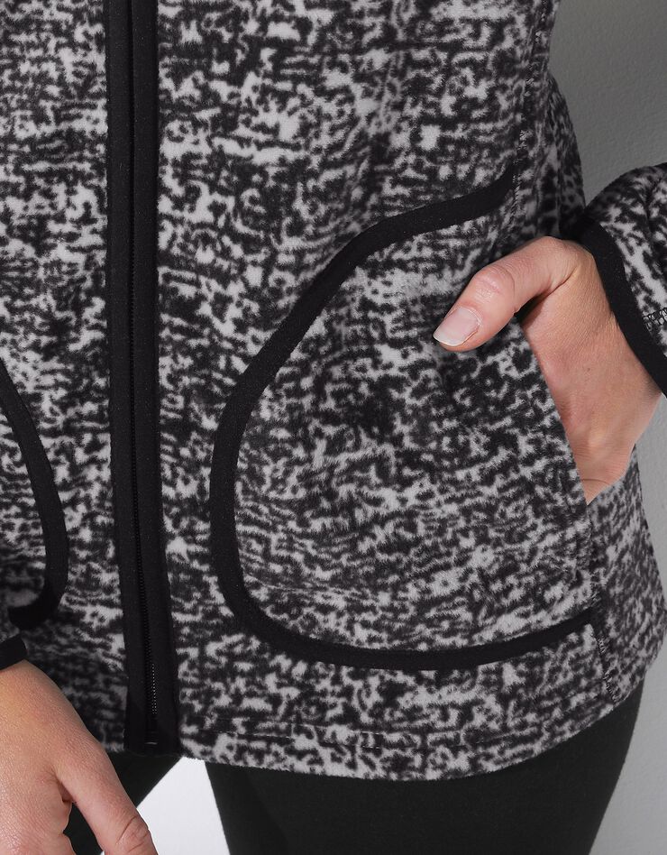 Veste polaire chinée zippée (noir chiné) Veste polaire chinée zippée (noir chiné)