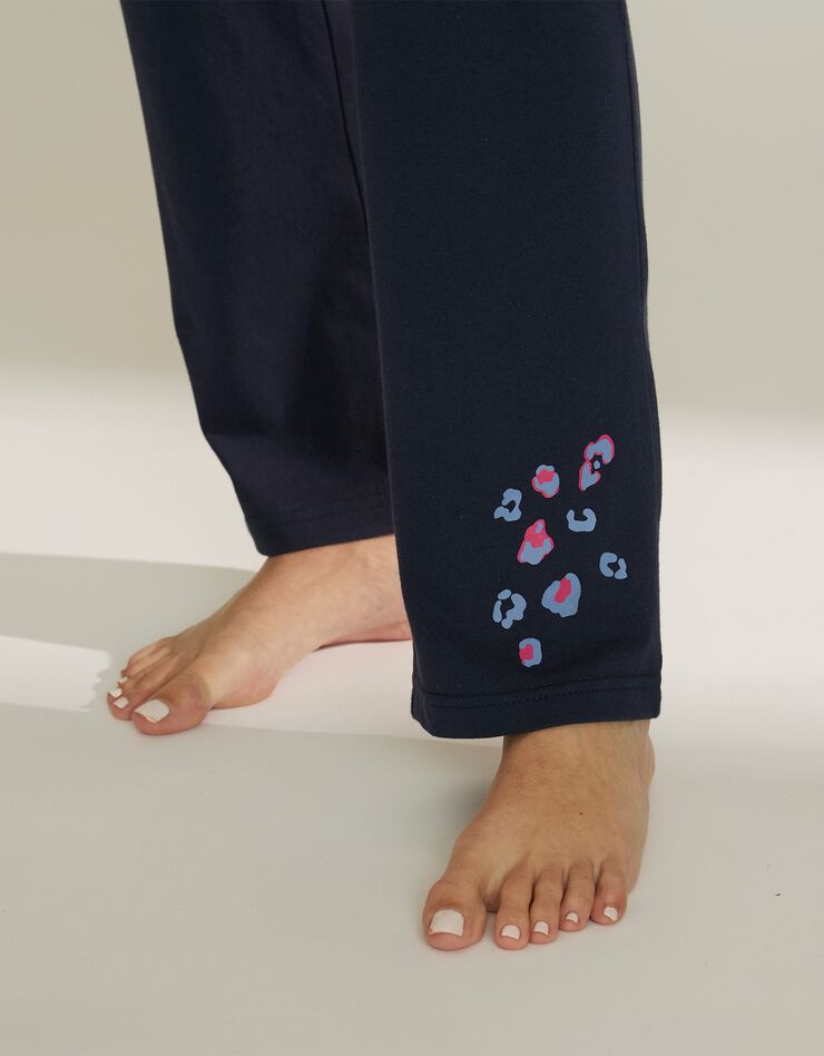Pantalon pyjama coton Beautiful uni imprimé placé (marine) Pantalon pyjama coton Beautiful uni imprimé placé (marine)