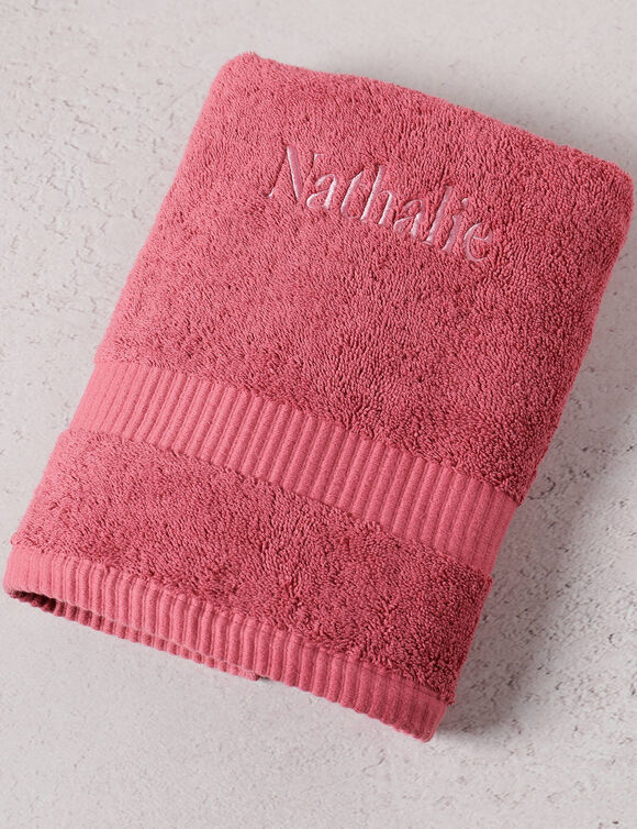 Collection serviettes de bain unies &agrave; personnaliser - gamme premium 640g/m&sup2; (grenat)