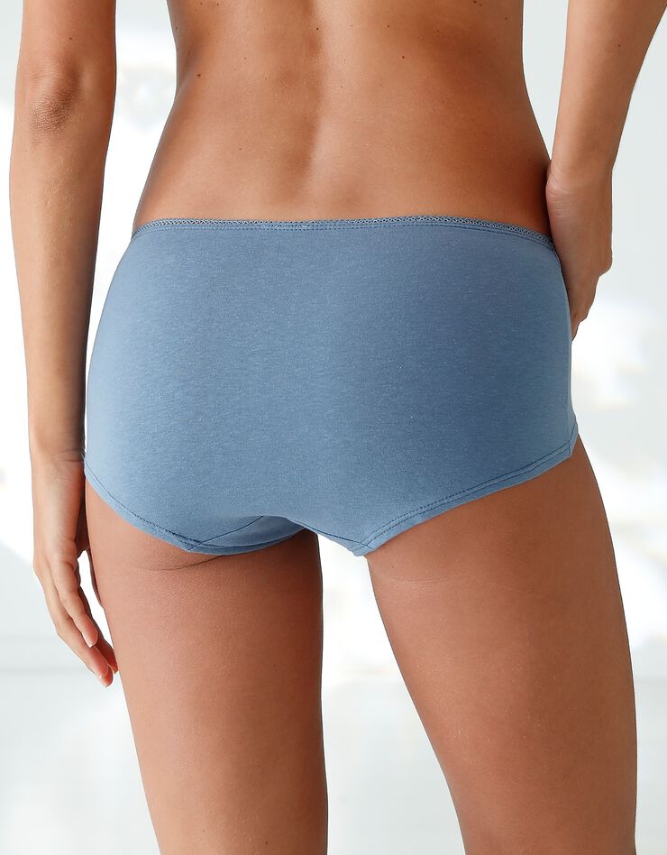 Culotte coton forme shorty imprimé motifs « cerises » assortis– Lot de 4 (grenadine / bleu) Culotte coton forme shorty imprimé motifs « cerises » assortis– Lot de 4 (grenadine / bleu)