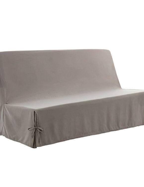 Housse canapé clic-clac standard microfibre (taupe)