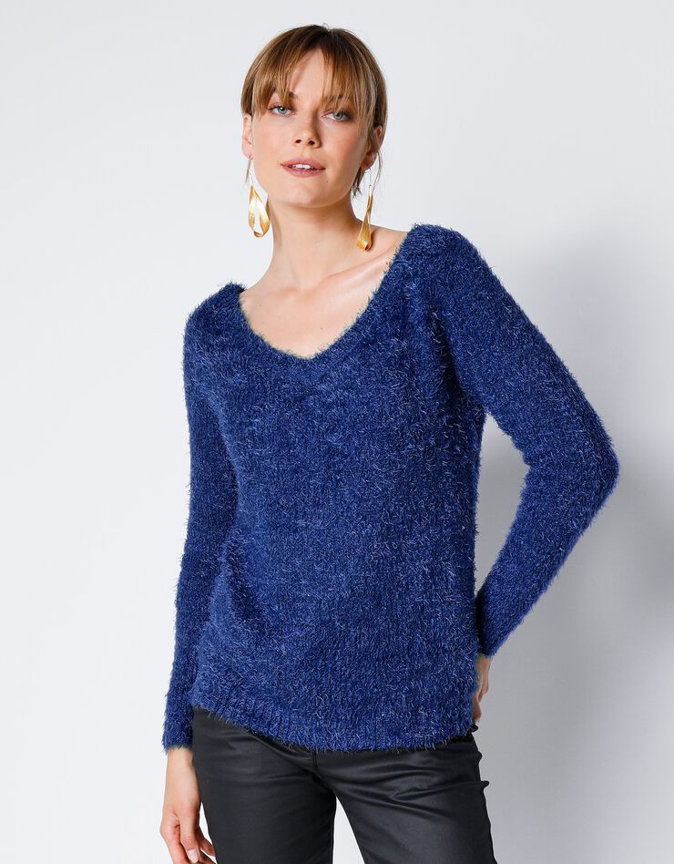 Pull "papillon" maille douceur (bleu nuit) Pull "papillon" maille douceur (bleu nuit)