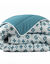 Couette microfibre imprim&eacute; mosa&iuml;ques 200 g/m&sup2; (bleu paon)