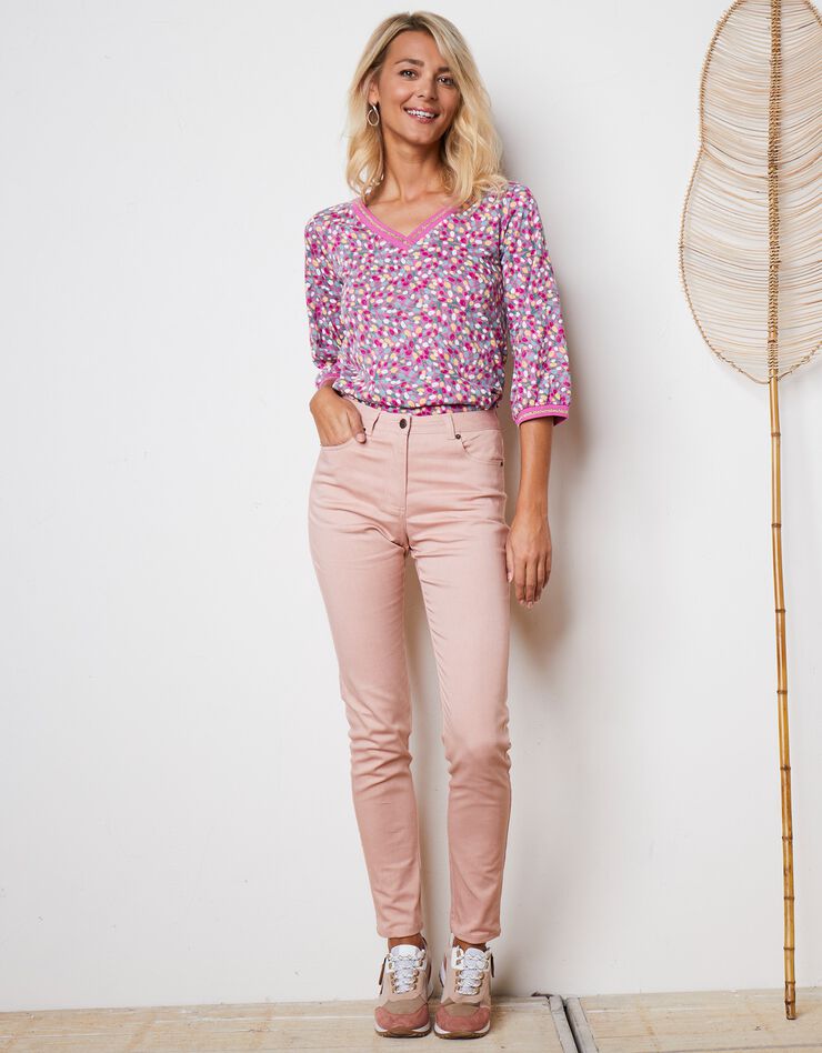 Pantalon fuselé couleur (rose poudré) Pantalon fuselé couleur (rose poudré)