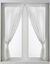 Rideau broderie Cornely finition passe-tringle embrasse assortie - la paire (blanc)