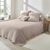 Couvre-lit uni style boutis Cassandre  (beige)