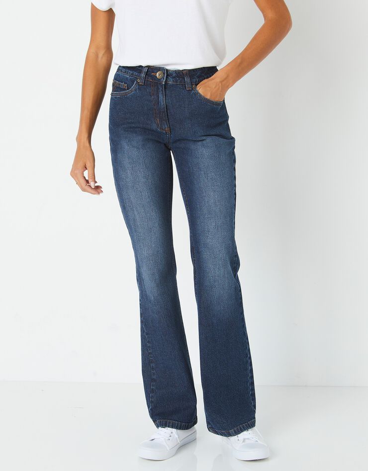 Jean bootcut coupe stretch, spécial petites (dark blue) Jean bootcut coupe stretch, spécial petites (dark blue)