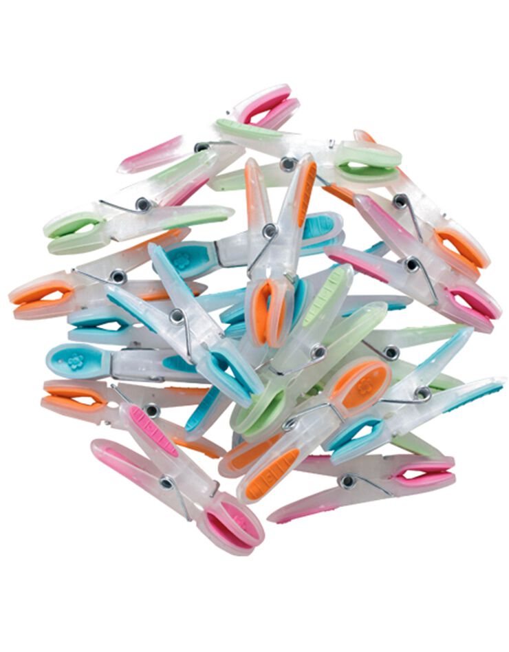 Pince à linge extra-forte - lot de 30 (assortis)