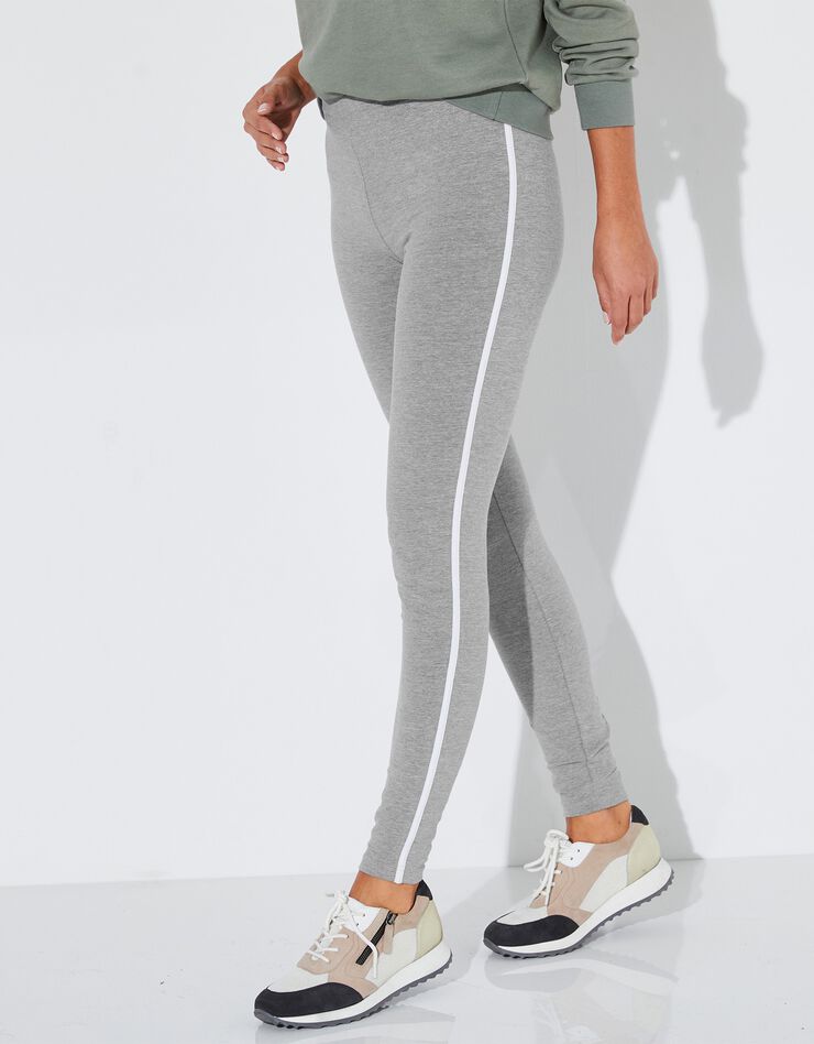 Legging bicolore (gris chiné / blanc) Legging bicolore (gris chiné / blanc)
