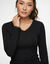 Tee-shirt manches longues chaleur seconde peau et d&eacute;tails dentelle (noir)
