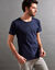 Tee-shirt sous-vêtement homme col rond manches courtes chaleur douce - lot de 2 (marine)