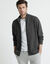 Sweat entièrement zippé uni (anthracite chiné)
