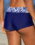 Boxer de bain modulable imprim&eacute; z&egrave;bre (marine)