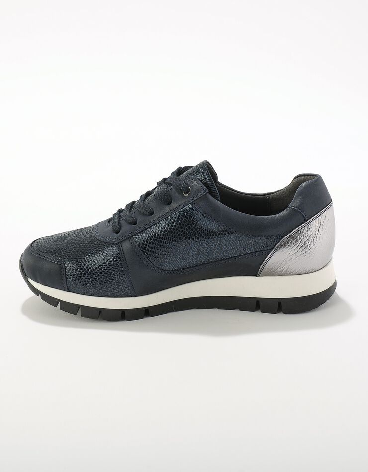 Baskets à lacets en cuir (bleu marine) Baskets à lacets en cuir (bleu marine)
