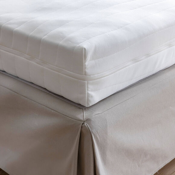 Housse matelass&eacute;e extensible r&eacute;nove-matelas luxe (blanc)
