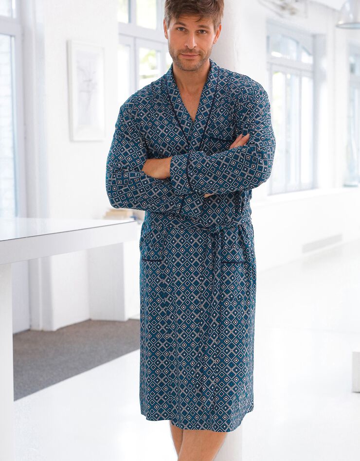 Robe de chambre imprimée (marine / bleu) Robe de chambre imprimée (marine / bleu)