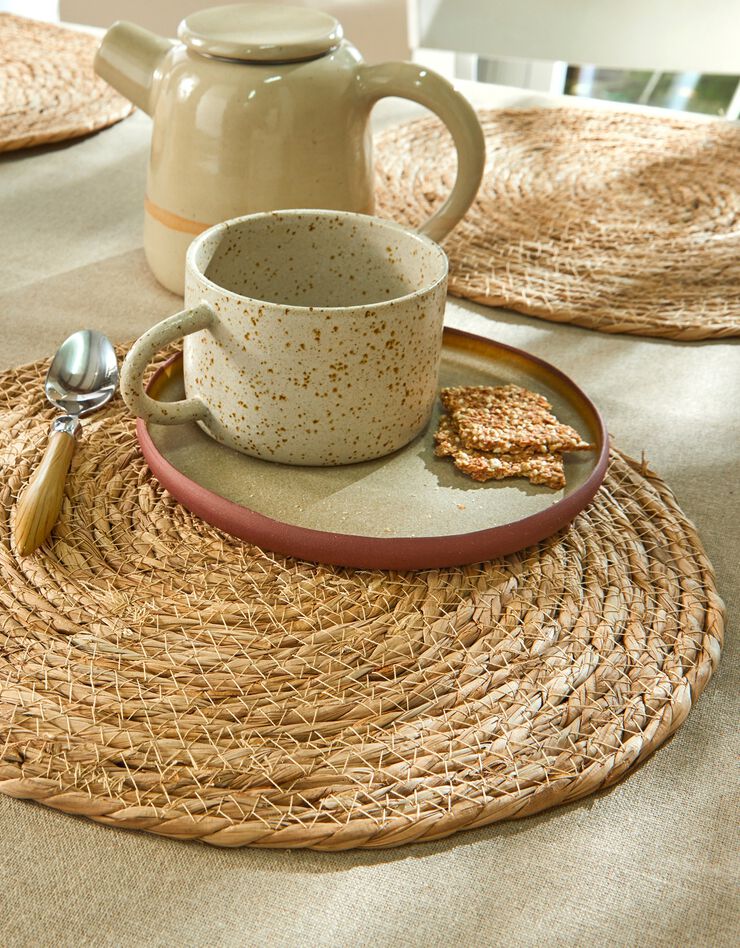 Set de table rond jute natuel - lot de 4 (naturel) Set de table rond jute natuel - lot de 4 (naturel)