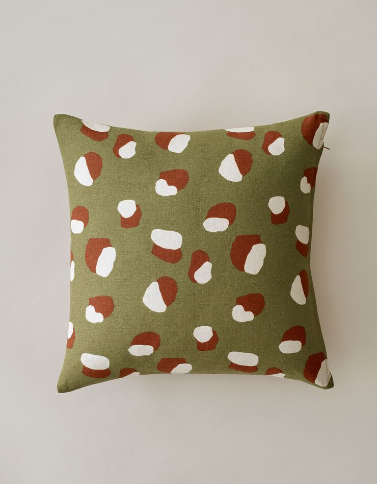 Housse de coussin carrée imprimé Savana - lot de 2 (kaki)