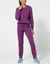 Pantalon jogging, molleton gratt&eacute; (raisin)